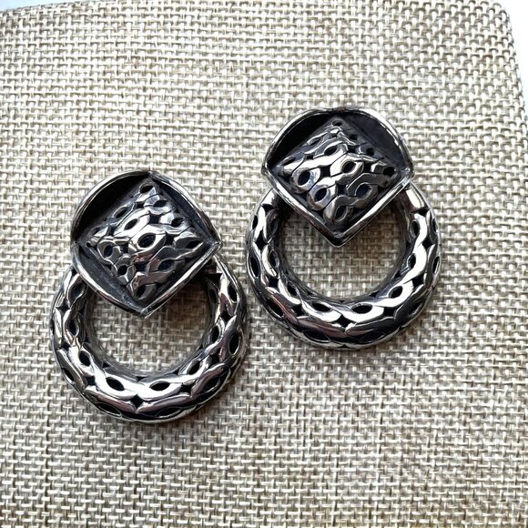 Vintage John Hardy Sterling Clip Earrings